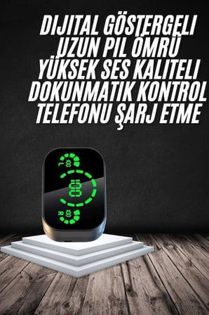 Yeni Nesil Bluetooth Kulaklık Çağrı Cevaplayabilen Dijital Göstergeli Powerbank