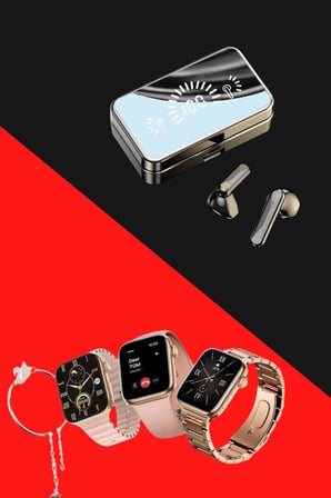 Bileklikli Amoled Ekran Akıllı Saat ve Dijital Göstergeli Kablosuz Bluetooth Kula
