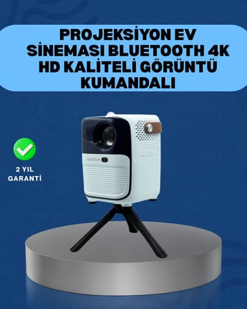 Ultra HD Çözünürlüklü Taşınabilir Projektör – 1920x1080 Piksel Görüntü
