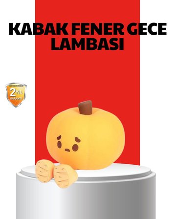 Pumpkin LED Night Light Dokunmatik Şarjlı Silikon Gece Lambası