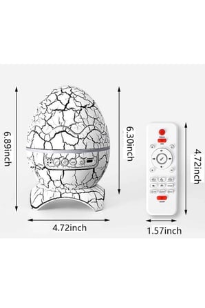 Yumurta Şeklinde Su Dalgalı Bluetooth Speaker Lamba Renkli Şarjlı