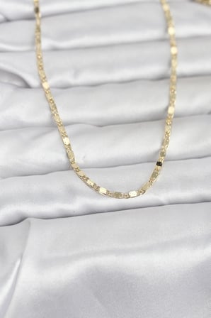 CM 14K Gold Renk Ezme Zincir 60 cm Kadın Kolye 5886