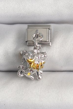 316L Çelik Gümüş Renk Sallantı Aslan Model Nomination Charm 5886