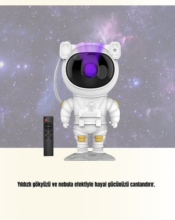 Yıldız ve Ay Efektli Uzaktan Kumandalı Projeksiyon Lamba