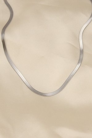 316L Çelik Silver Renk 45 cm İtalyan Zincir Model Kadın Kolye 5886