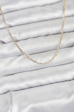 CM 14K Gold Renk Ataç Zincir Model 60 cm Kadın Kolye 5886