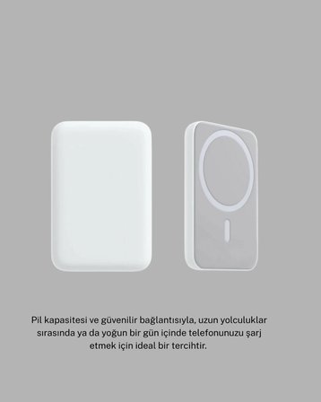 MagSafe Battery Pack – Kablosuz Hızlı Şarj Kompakt ve Taşınabilir Güç Banka