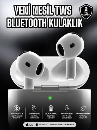 Kablosuz Bluetooth Kulaklık TWS ANC Özelliği Yüksek Ses Kaliteli