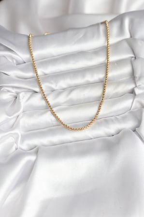 14K Gold Renk Kaplama Zincir Model CM Kadın Kolye 5886