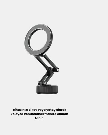 Manyetik Katlanabilir Araç Telefon Tutucu – MagSafe Uyumlu 360° Ayarlanabilir G?
