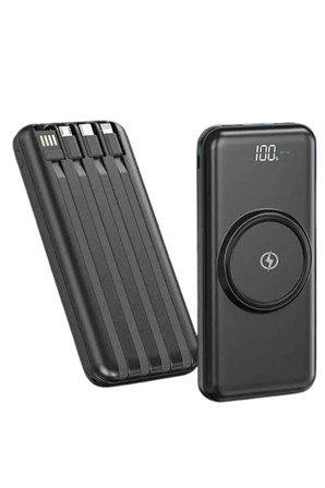 Kablosuz Çoklu Şarj Girişli 10.000 Mah Kablolu Powerbank Taşınabilir