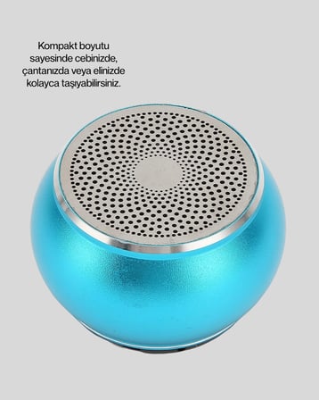 Taşınabilir Mini Bluetooth Hoparlör 9m Menzil Dahili Mikrofon