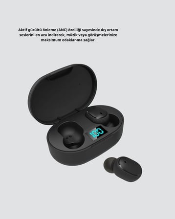 ANC Bluetooth Kulaklık – Suya ve Tere Dayanıklı Uzun Pil Ömürlü Mikrofonlu K