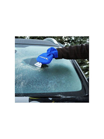 Su Geçirmez Buz Kazıyıcısı ARAÇ OTO  Kırıcı Mavi Eldivenli İÇİ KÜRKLÜ