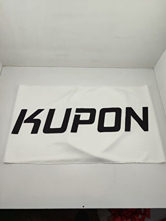 Kupon Baskılı Oto Göğüs Örtüsü Beyaz