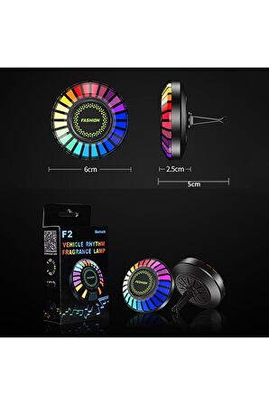 Bluetooth Araba Rgb Ortam Işığı Usb Ritim Kokulu Lamba Şerit Hava Spreyi Pickup Led Silindir APP