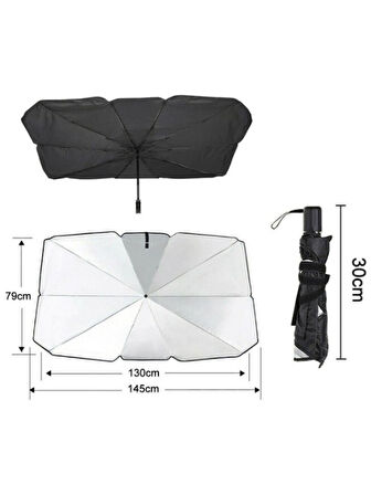 Araba Güneş Gölge Koruyucu Şemsiye Oto Ön Cam GÜNEŞLIK(145CM*79CM)