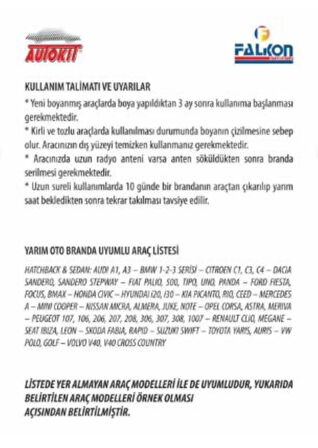 Yarim Araba Brandasi Mifronlu KIŞLIK SU GEÇİRMEZ Sd & Hb 320x235 Cm