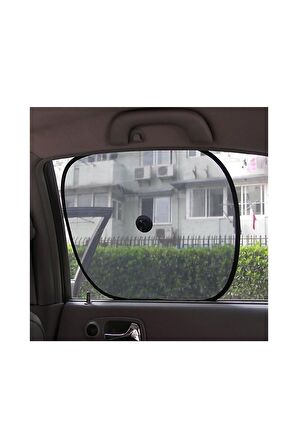 Oto Yan Cam Perdesi Güneşlik 2'li Vantuzlu 44*36cm