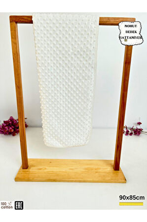 Nohut Kız / Erkek Bebek Battaniyesi & Kundağı Çift Katlı %100 Pamuklu Çok Amaçlı Örtü 90x85cm