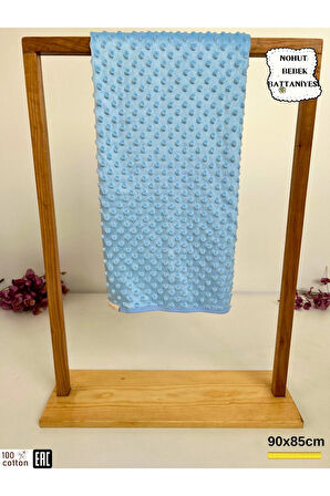 Nohut Kız / Erkek Bebek Battaniyesi & Kundağı Çift Katlı %100 Pamuklu Çok Amaçlı Örtü 90x85cm