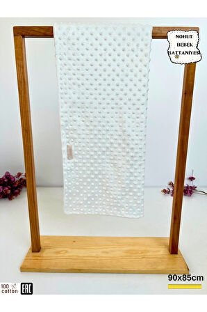 Nohut Kız / Erkek Bebek Battaniyesi Kundağı Çift Katlı %100 Pamuklu Çok Amaçlı Örtü 90x85cm
