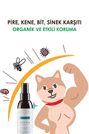 Köpekler İçin Pire & Kene Karşıtı Sprey | Kovucu, Koruyucu, Önleyici | Organik İçerikli | 2x125 ml
