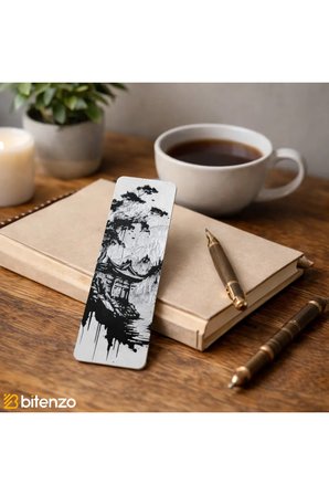 Japon Bahçesi Temalı Kitap Ayracı