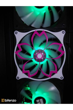 Lotus Çiçeği Desenli 120x120 Mm Oyun PC Aksesuarı, Masaüstü Bilgisayar Fan Kapağı