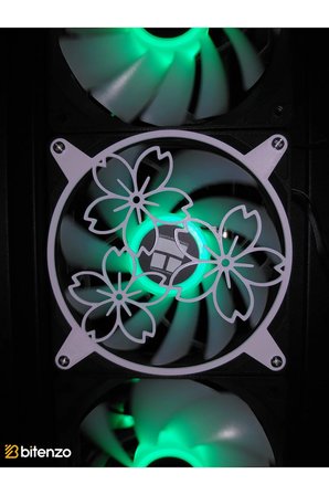Çiçek Motifli RGB Uyumlu Fan Kapağı