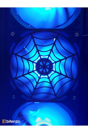 Örümcek Ağı Desenli 120x120 mm Oyun PC Aksesuarı, Masaüstü Bilgisayar Fan Kapağı