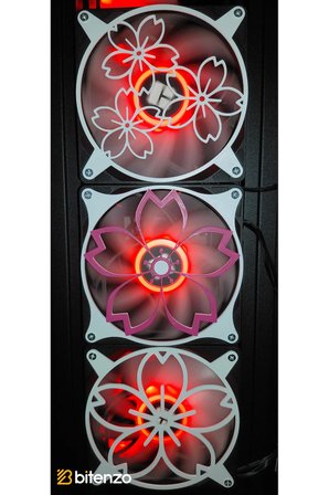 Botanik Desen 3’lü 120x120 Mm Oyun PC Aksesuarı, Masaüstü Bilgisayar Fan Kapağı Seti