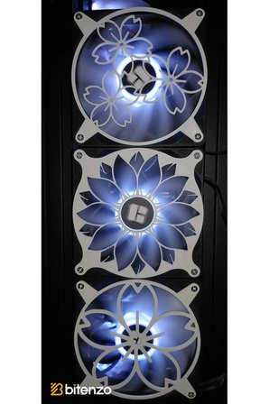 Çiçek Temalı 3’lü 120x120 Mm Oyun PC Aksesuarı, Masaüstü Bilgisayar Fan Kapağı Fan Kapağı Seti