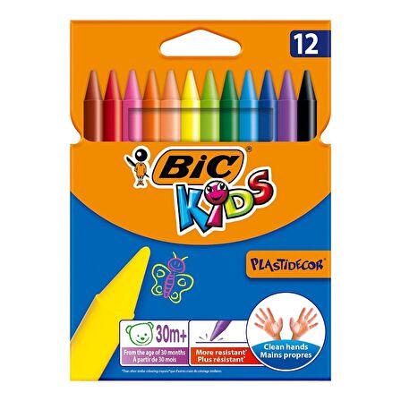 Bic Pastel Boya Keçeli Boya Metal Tüp Kuru Boya 12 li ve Resim Defteri