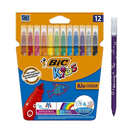 Bic Pastel Boya Keçeli Boya Metal Tüp Kuru Boya 12 li ve Resim Defteri