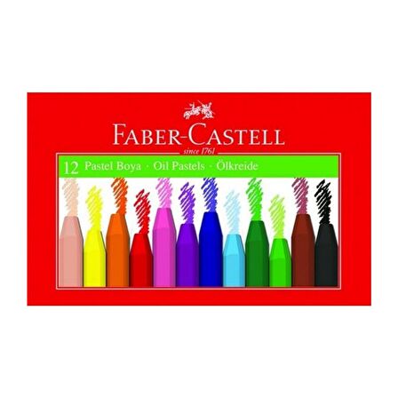 Faber Castell Pastel Boya Keçeli Boya Metal Tüp Kuru Boya 12 li ve Resim Defteri