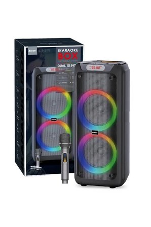 BÜYÜK BOY KABLOSUZ MİKROFONLU BLUETOOTH HOPARLÖR ŞARJLI KABLOSUZ SES BOMBASI SPEAKER