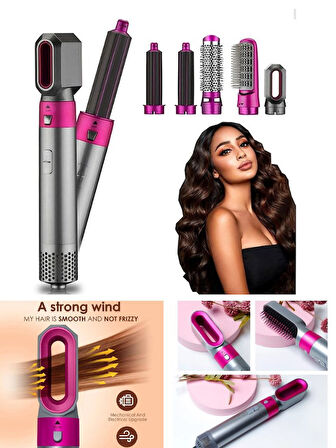 Hot Air Styler Saç Şekillendirici 5 In 1 Saç Düzleştirici Bigudi Tarak Saç Maşası Yeni Seri