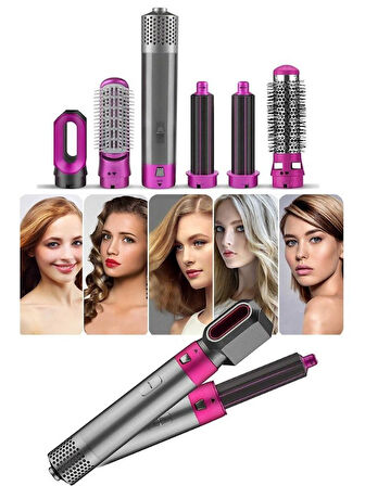 Hot Air Styler Saç Şekillendirici 5 In 1 Saç Düzleştirici Bigudi Tarak Saç Maşası Yeni Seri