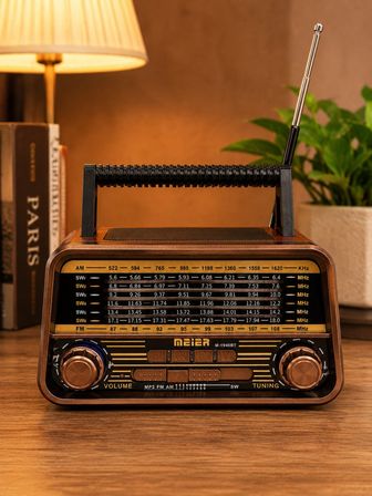 Retro Radyo Bluetoothlu Nostaljik Yüksek Ses Çıkışlı - Şarjlı Radyo MP3 Müzik Çalar MEIER M-1940BT 