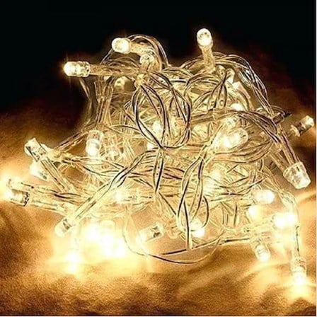  10 Metre Fişli  Şeffaf Kablolu Günışığı 100 Ledli Peri Led Animasyonlu 