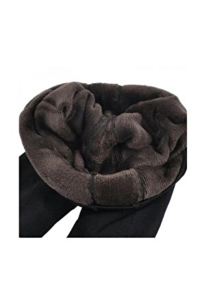 KADIN SİYAH TERMAL İÇİ PELUŞ TAYT