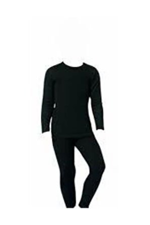 Çocuk Termal Takım Uzun Kollu Termal Bady Tayt Kız Erkek Siyah Termal Body