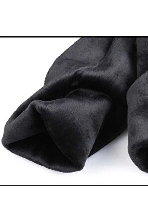 Kadın Siyah Peluş Tayt