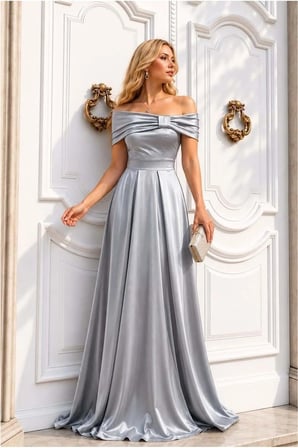 SALMORE Saten Elbise Maxi Abiye Straplez Kumaş · Renk: Zümrüt · Beden: S BTY