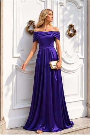 SALMORE Saten Elbise Maxi Abiye Straplez Kumaş · Renk: Zümrüt · Beden: S BTY
