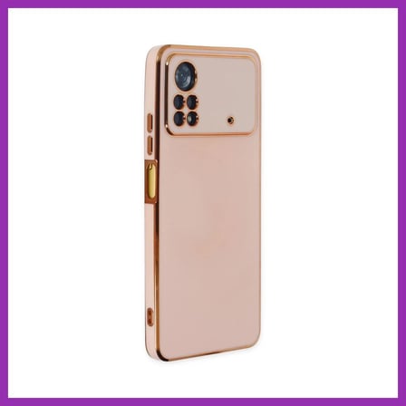 SALMORE Poco X4 Pro 5G Uyumlu Kılıf Volet Silikon - Pembe BTY