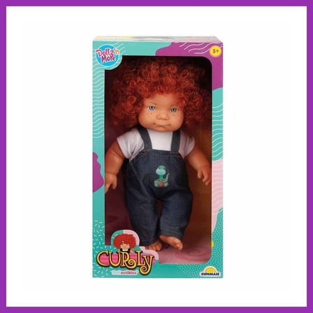 Bezos 30151 , Curly Kıvırcık Saçlı Bebek 35 cm BTY