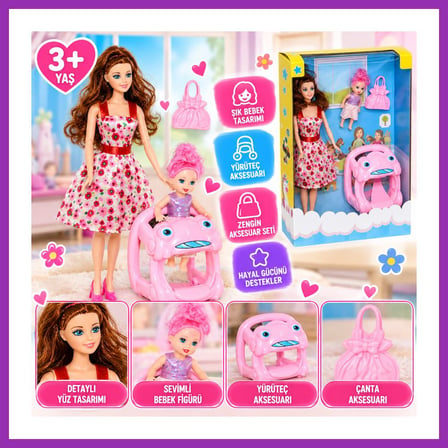 Bezos 02413 Anlily Yürüteçli Bebek / +3 yaş BTY
