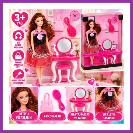 Bezos 02266 Anlily Makyaj Masalı Bebek / +3 yaş BTY
